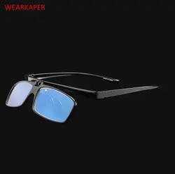 WEARKAPER PC дизайн флип-очки для чтения мужские и женские складные анти-Blu-ray очки пресбиопические очки с коробкой Gafas 1,0-3,5