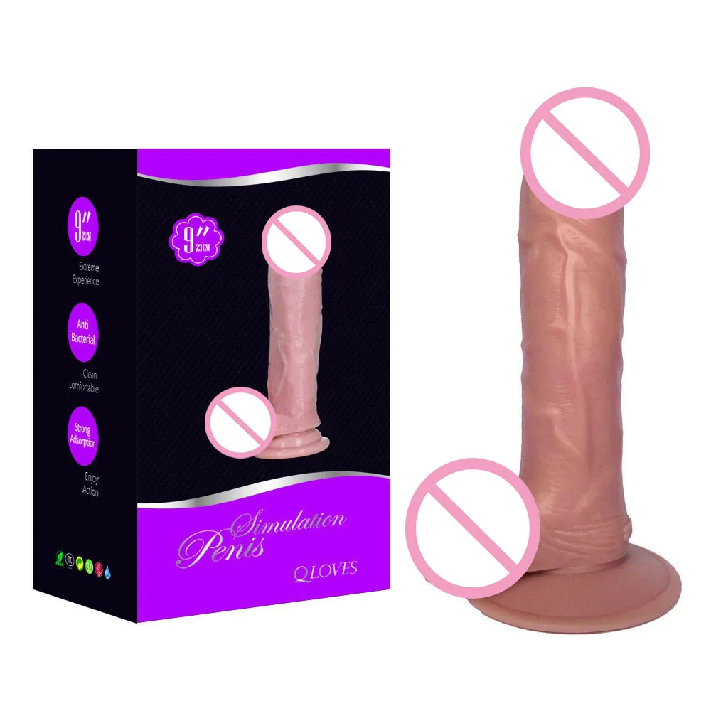 ФОТО 235*50mm large artificial fake penis super big soft long dildo realistic suction cup huge black dildos for woman sex toys