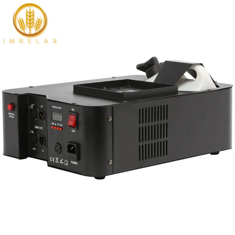 

IMRELAX Hot Selling RGB 3in1 LEDs 1500w Pyro Vertical Stage Fog Machine with Remote DMX Smoke Machine Oil Free Protection