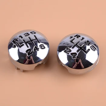 

Silver Plastic 5 6 Speed Gear Shift Knob Top Cover Cap Fit For PEUGEOT 307 308 3008 407 5008 807 Citroen C3 (A51) C4 Picasso