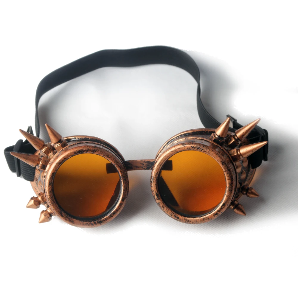 Шипы Панк готические очки в стиле Косплей Ретро Винтажные сварочные очки стимпанк вечерние украшения 7 цветов линзы