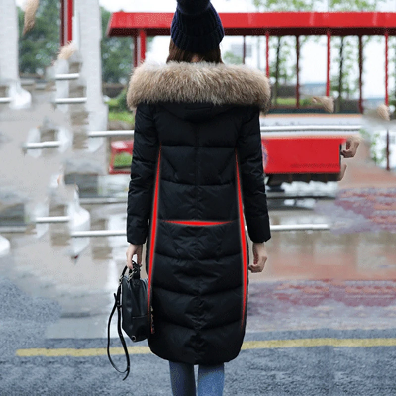 Discount Winter women down coat 2018 fashion new solid color mid-long hooded fur collar Thickening High-end warm female down jacket ll811 1 Discount Winter women down coat 2018 fashion new solid color mid-long hooded fur collar Thickening High-end warm female down jacket ll811 1