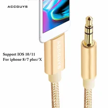 ACCGUYS Lighting Cable to 3.5mm jack Audio Cable Car AUX Cord For iPhone X 8 7 / 7Plus Audio Transfer Extension AUX Cable IOS 11