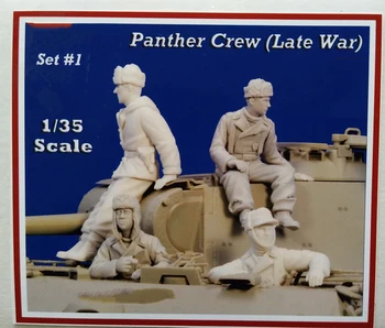 

1/35 PANTHER CREW 4 FIGURES not have tank toy Resin Model Miniature resin figure Unassembly Unpainted