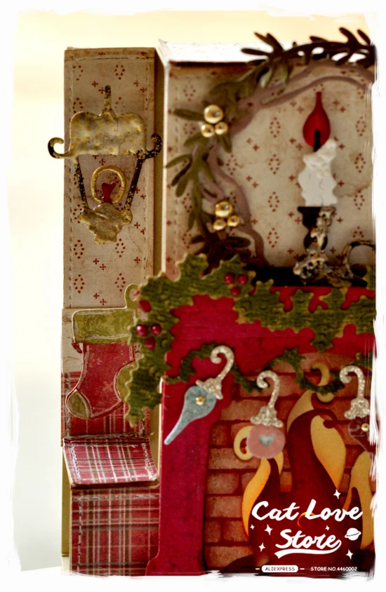 Печка для рождественской резки металла трафарет для DIY бумажные карточки для скрапбукинга декоративное ремесло штампы тиснение штампы