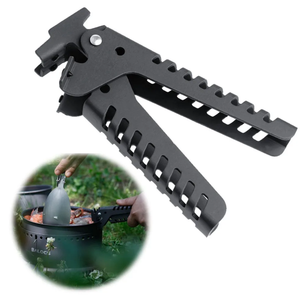 

Outdoor Camping Pot Pan Bowl Gripper For Cookware Backpacking Picnic Handle Clip