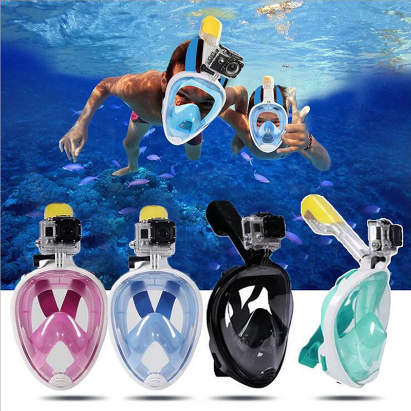 Новинка, маска для подводного плавания с защитой от тумана, набор для подводного плавания, респираторные маски, безопасные и водонепроницаемые аксессуары для Gopro