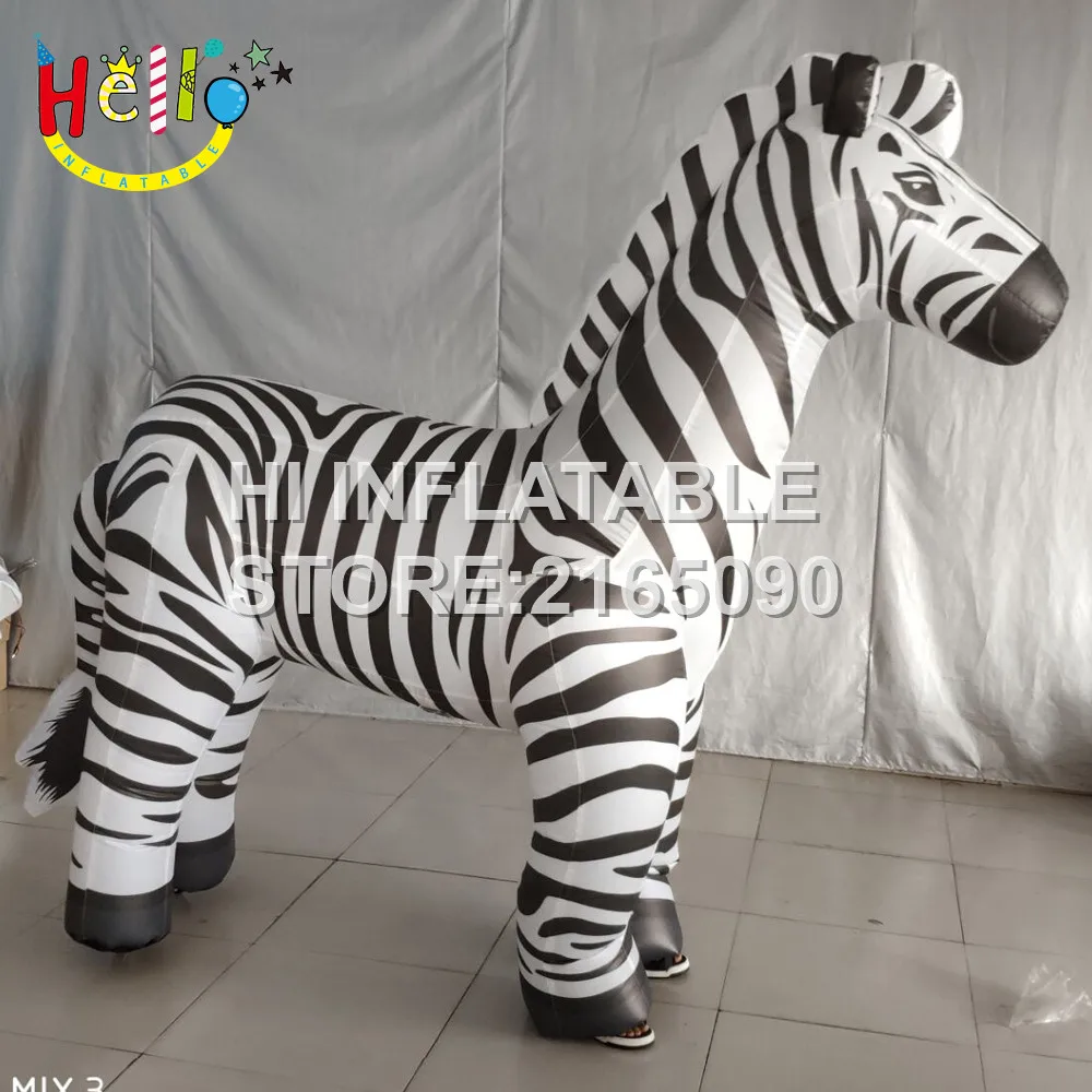 

Cheap price stage performance props zebra horse costume inflatable