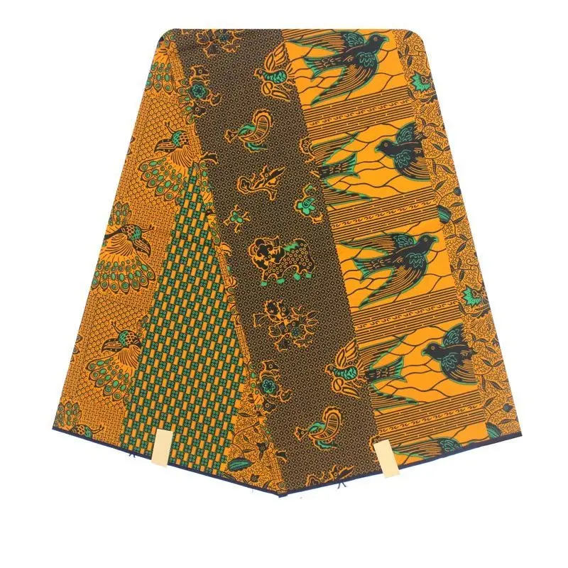 Африканская восковая ткань настоящая горячая восковая настоящая печатная Ткань 6 ярдов Горячая голландский батик в африканском стиле воск настоящий воск