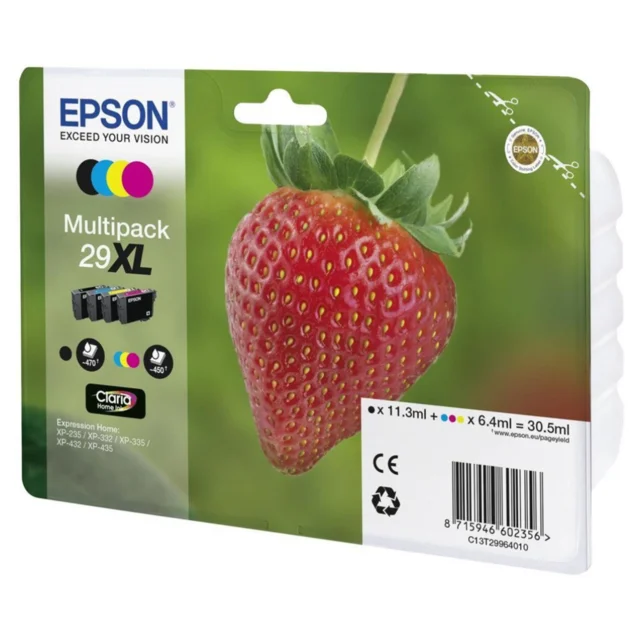 

Epson Multipack 4-colours 29XL Claria Home Ink, Negro, Cian, Magenta, Amarillo, Epson, XP-235, XP-332, XP-335, XP-432, XP-435, 1
