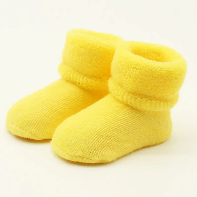 0-2 Y Baby Girls Boys Newborn Infant Winter Warm Boots Toddler Kids Soft Cotton Socks Booties