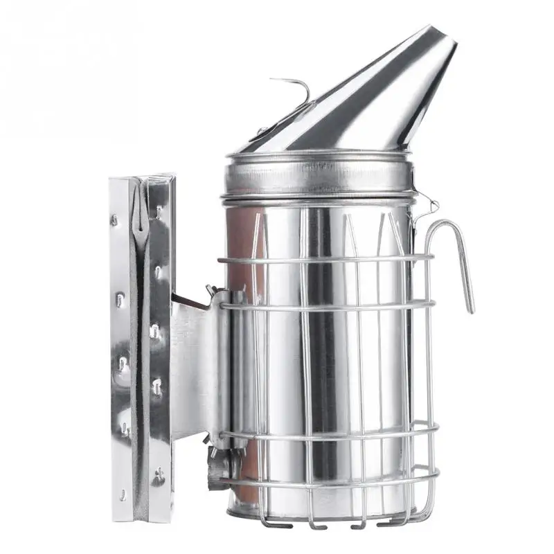 

Bee Hive Smoker with Heat Shield Protection Board Stainless Steel Beekeeping Equipment Tool Accessory