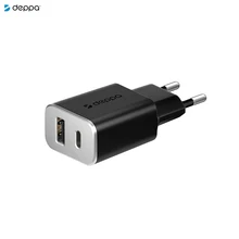 CЗУ USB+ USB Type-C 3.4А, черный, Deppa