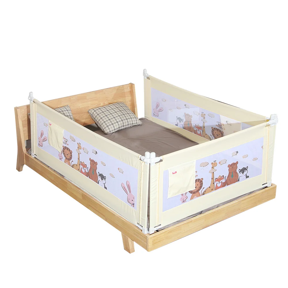 Мультфильм Детские бампер Регулируемые дышащие безопасности ребенка забор гвардии с подъема Дизайн детская кровать ограждения 1,5 м 1,8 м 2 м