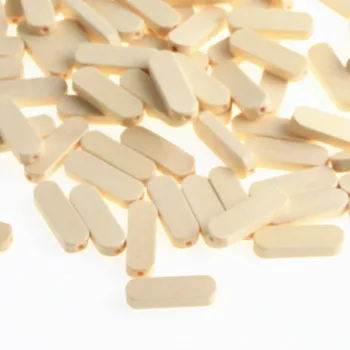 

5x10x30mm Strip Wooden Beads 50Pcs Wood Color Unfinished Wood Beads for Jewelry Making DIY Rattle Necklace