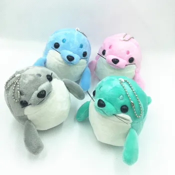 

Cute Sea lions Keychains Plush Accessory Women Children Bag Charm Pendant Animal Mini Stuffed Toy Keychain Gifts 2pcs/