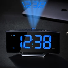 Digital LED Projection Clock glowing numbers Display desk Clocks Electronic led alarm clock with radio and