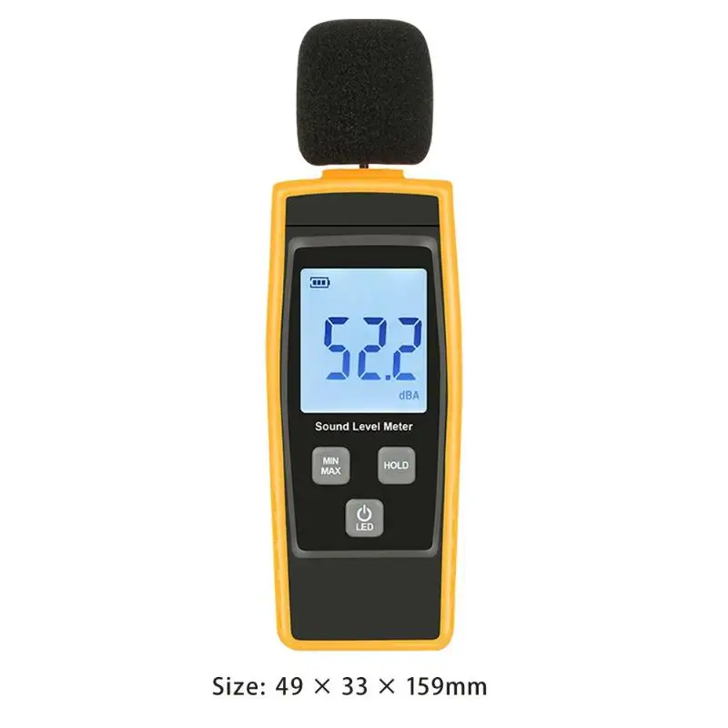 Mini Sound Level Meter Battery Digital Display Decibel Meter Digital Noise Meter LCD Environmental Noise Tester RZ1359