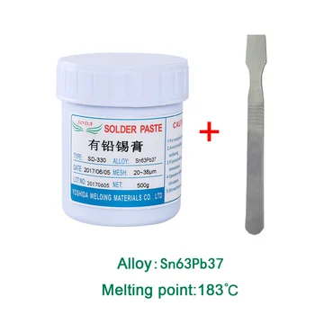 

500g No-Clean SMT Lead-Bearing LED SMT Solder Flux Paste Mobile Phone Chip Repair Electrical Conductivity Is Strong Sn63Pb37