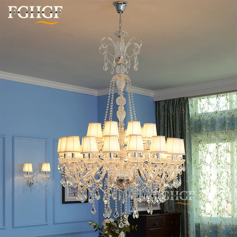 Modern Crystal Chandelier Light Luxury Chandeliers Lamp Clear Color Candle Lighting Lustre E14 E12 for living room Bedroom Hotel (4)