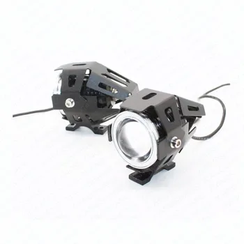 

2x 125W 3000LM U7 Motorcycle LED Headlight Fog Light W/ Switch C-REE LED Devil Angel Eye Driving Light Spot Green Lamp