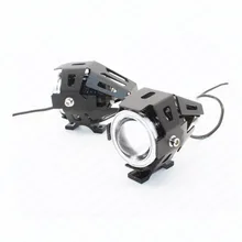 2x 125W 3000LM U7 Motorcycle LED Headlight Fog Light W/ Switch C-REE LED Devil Angel Eye DRL Driving Light Spot Green Lamp