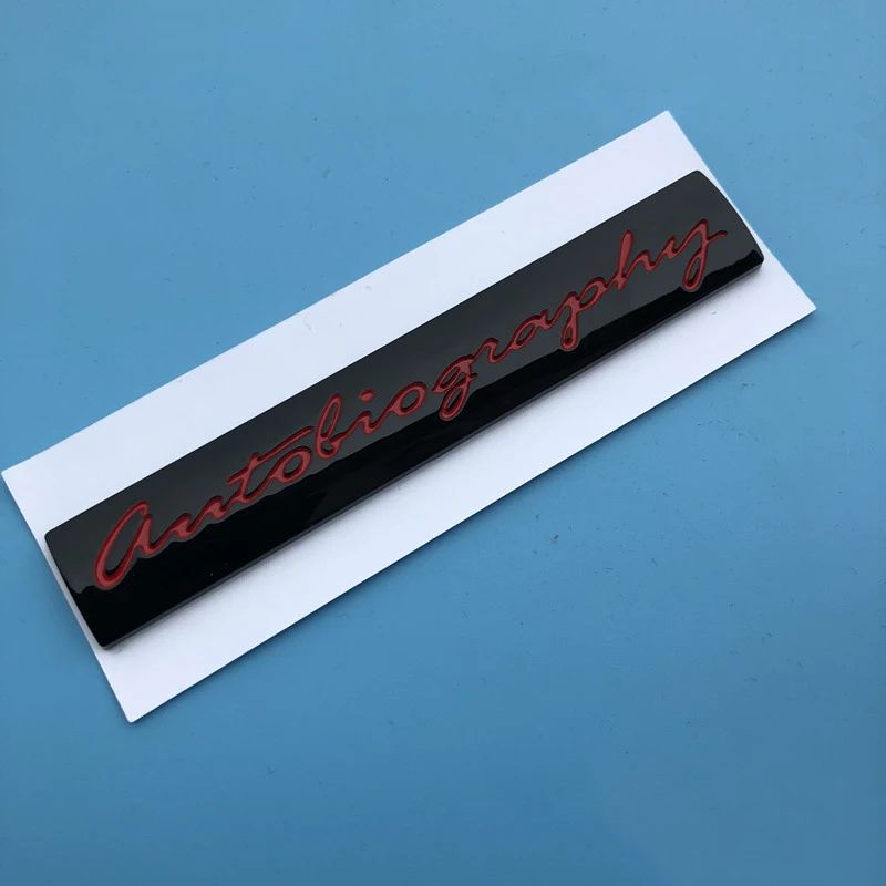 Глянцевый черный красный спортивный EVOQUE буквы автобиография бар эмблема значок автомобиля Стайлинг багажник наклейка для Land Range Rover - Название цвета: black red autobiogra