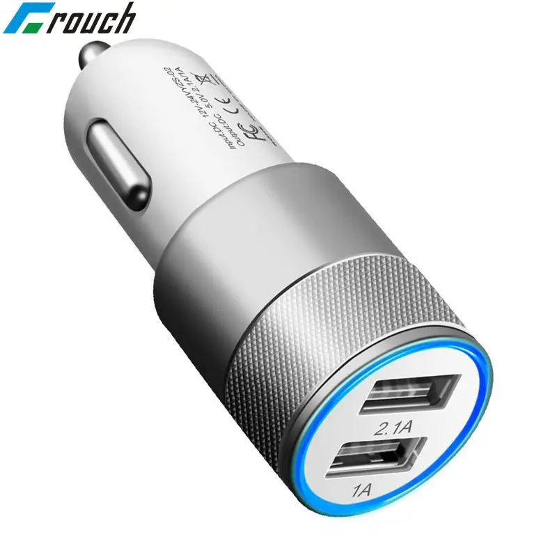 Crouch Car Charger fast car charger Mobile Phone chargers Car Adapter 2 Port for xiaomi redmi