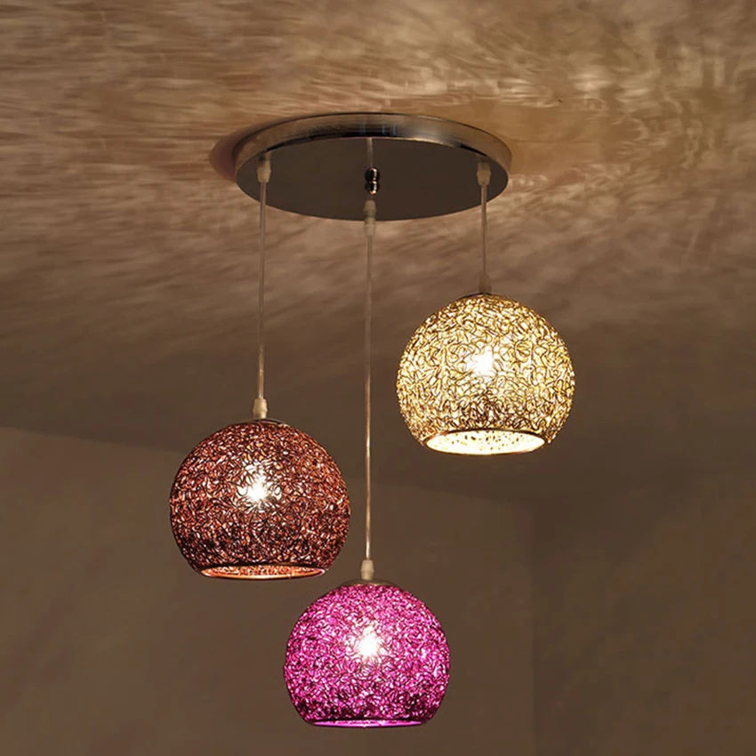 

JAXLONG Customizable Color Iron Art Pendant Lamp LED Bedroom Restaurant Living Room Lighting Pendant Light Decor Lamps Fixture