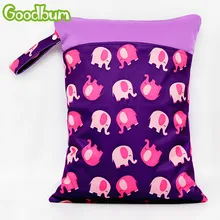 Пул влажная сумка Детские водонепроницаемые тканевые подгузники сумка с двойным карманом на молнии Многоразовые детские подгузники мешок для мокрого влажного спорта 30x40 см