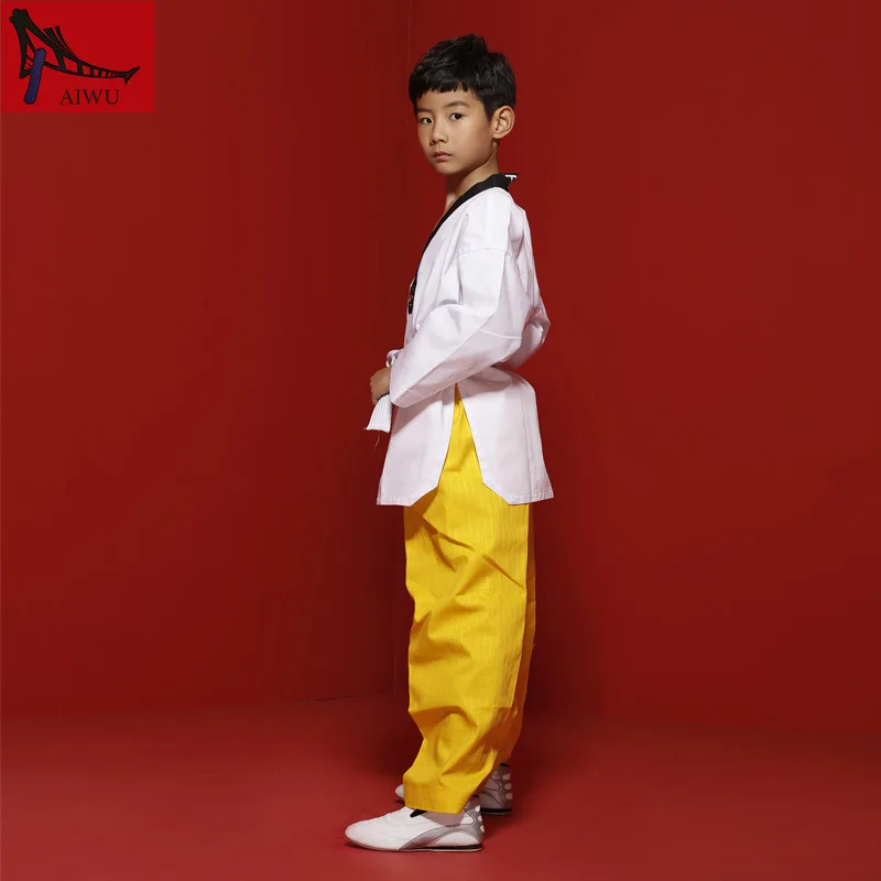 Горячая Распродажа WTF Tae Kwon Do Dobok одежда для детей униформа тхэквондо размер цвет: