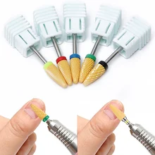 1 шт. керамическая шлифовальная дрель для ногтей, биты для пули, электрическая маникюрная машинная мельница, наконечник для гель-лака, инструмент для удаления кутикулы