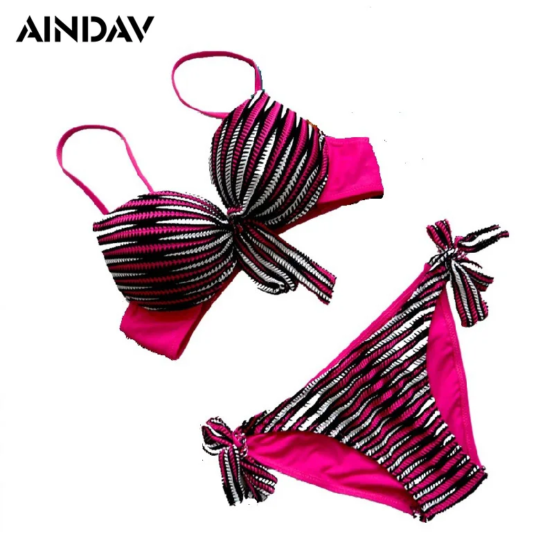 New!Women Sexy Straped Bikini Underwire CloseUp Swimsuit Hottie Halter Swimwear Strappy Biquini