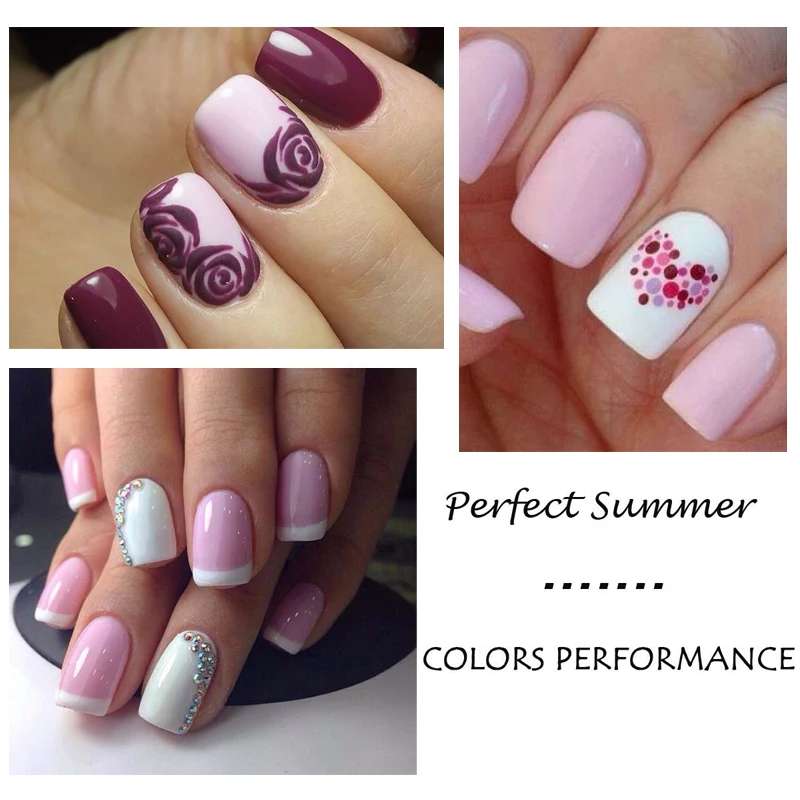Perfect Summer 6 Piece Nail Gel Polish Soak Off UV Colorful