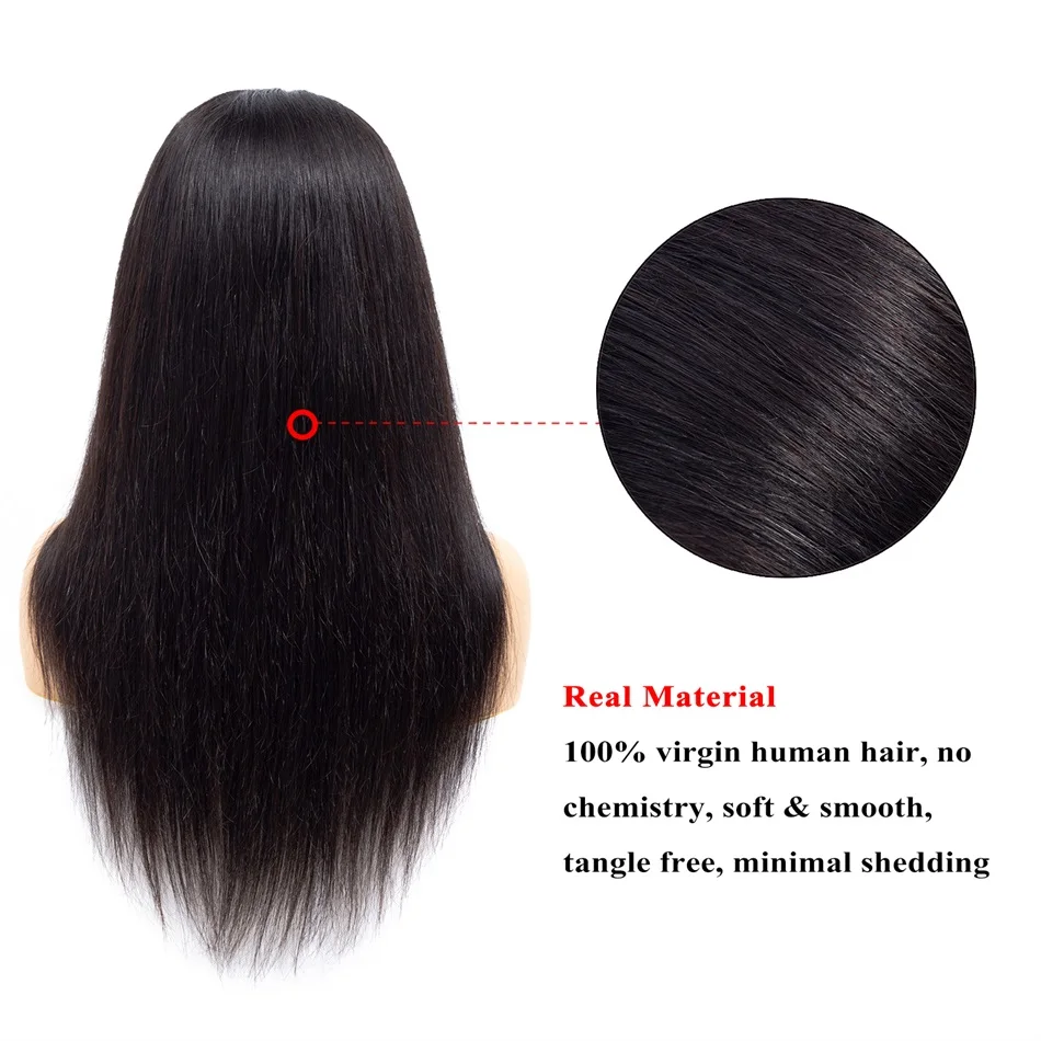 HD прозрачный Синтетические волосы на кружеве парики из натуральных волос для Для женщин бразильские волосы прямые Синтетические волосы на кружеве парики 13x4 предщипанный бесклеевой парик шнурка