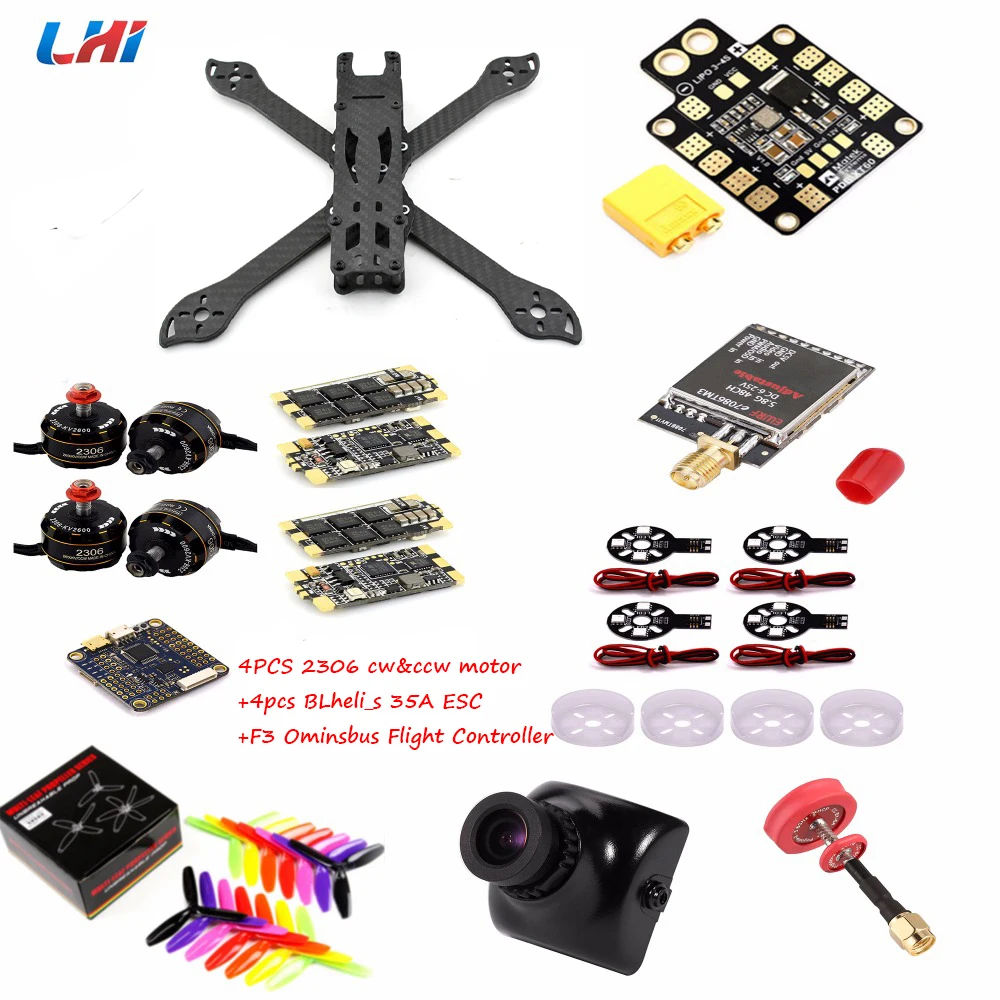 

LHI quadcopter drone Durable TrueX Freestyle Frame diy profissional BLheli_s 35A ESC 2306 2600kv Brushless Motor with camera