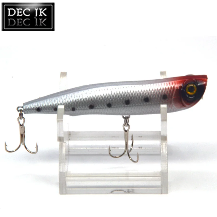 6PCS Pencil Artificial Bait Hard Fishing Lure Float Poper Top Water Floating Swimbait Lures Sea With Hooks Laser Baits Tackle (10)