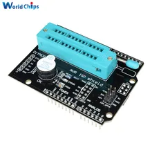 Avr isp escudo queima bootloader programador atmega328p bootloader módulo com buzzer e indicador led para arduino uno r3