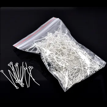 

3000Pcs Silver Plated Alloy Handmade Eye Pins Jewelry DIY Findings 28x0.7mm