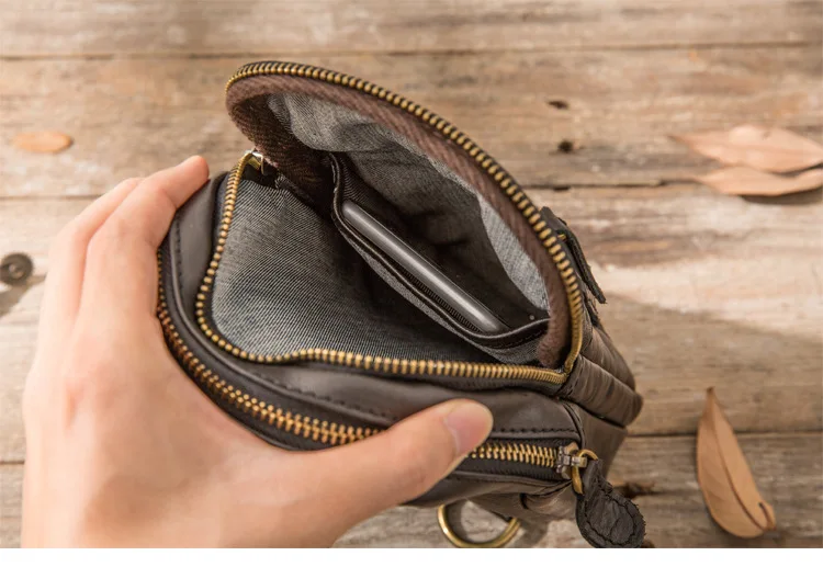 Para Homens Feminino Genuíno Sling Saco de