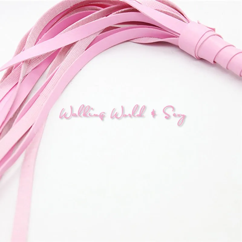 Lovely 45CM Leather Whip Fetish Restraint Bondage Lash Flogger Tails Sexy Toys For Couple Roleplay S M Adult Game Products (13)