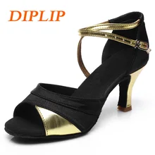 DIPLIP для женщин Лидер продаж Фирменная Новинка туфли для латинских танцев на каблуке Танго Бальные Девушки Сальса мягкие бальные танцы обувь
