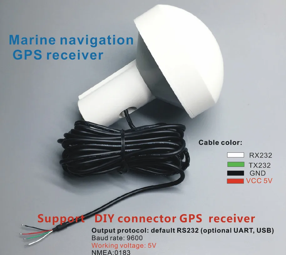 STOTON GPS 5V UBLOXG7020 chip DIY Custom Connectors Mushroom shaped case GPS receiver RS 232 GPS