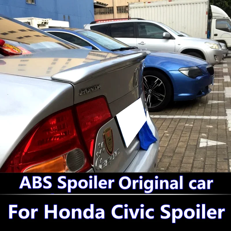 

For Honda Civic Spoiler High Quality ABS Material Car Rear Wing Primer Color Rear Spoiler 2006 2007 2008 2009 2010 2011 spoiler