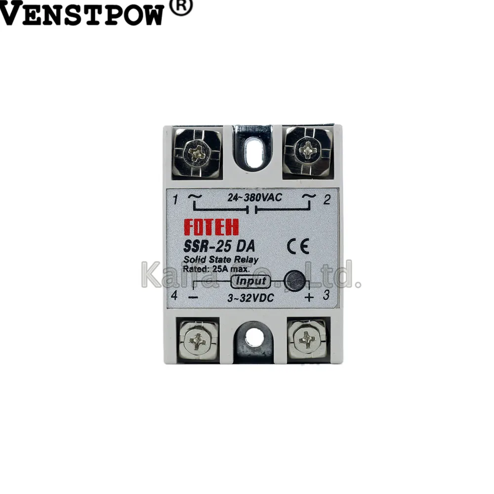 

solid state relay SSR-25DA SSR-40DA 25A 40A actually 3-32V DC TO 24-380V AC SSR 25DA 40DA Radiator SSR Covers