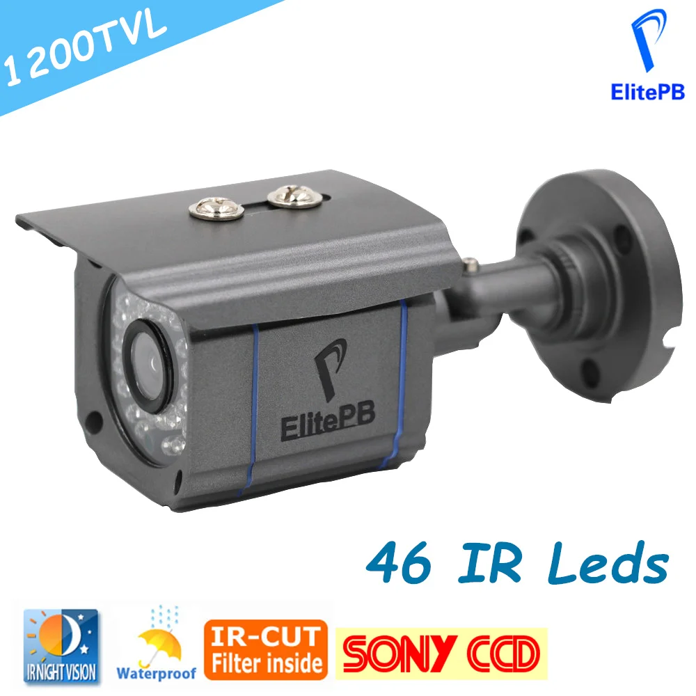 Pengbo SONY CCD 1200TVL High resolution CCTV Camera IR Cut 46 Leds Day