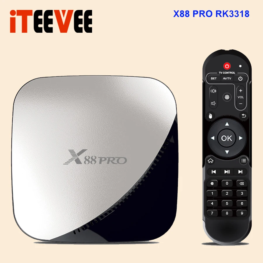 X88 PRO Smart tv Box Android 9,0 4K Rockchip RK3318 Четырехъядерный 4 Гб 64 Гб 2,4 г/5 г Wi-Fi Смарт ТВ-бокс 2 Гб 16 Гб медиаплеер 50 шт