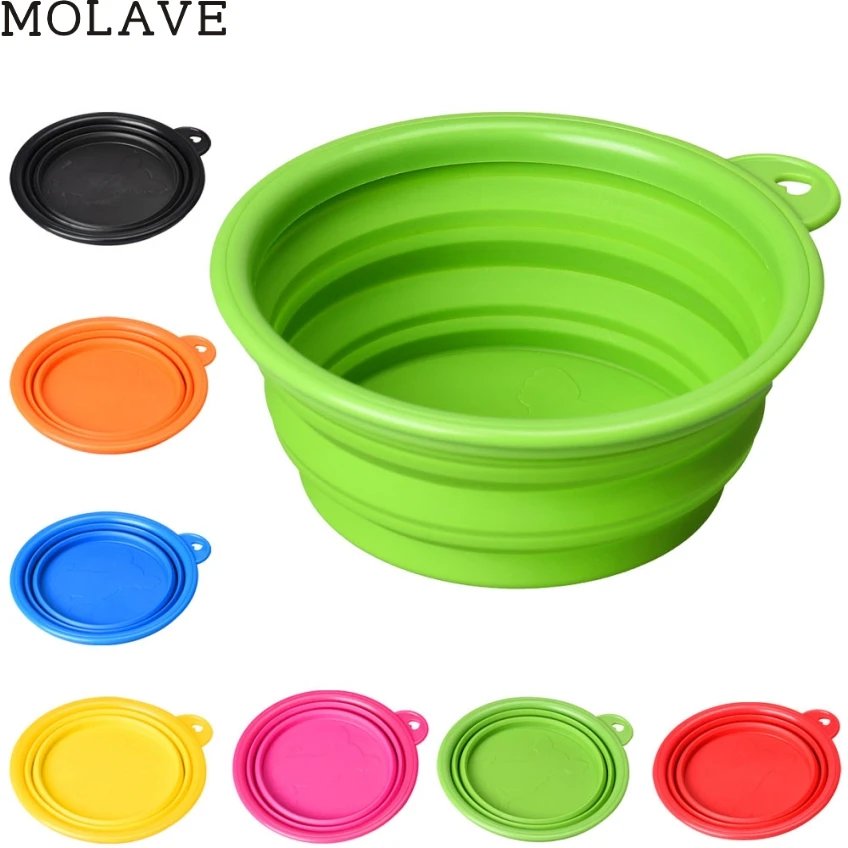 MOLAVE Happy Gifts собака кошка домашнее животное силиконовый складной миска для путешествий водное блюдо Фидер Alimentador