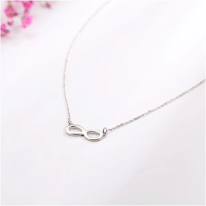 Fashion Infinite Symbol Pendant Necklace 925 Sterling  Silver 8 Shape Necklaces Clavicle Necklaces Jewelry for Women (5)