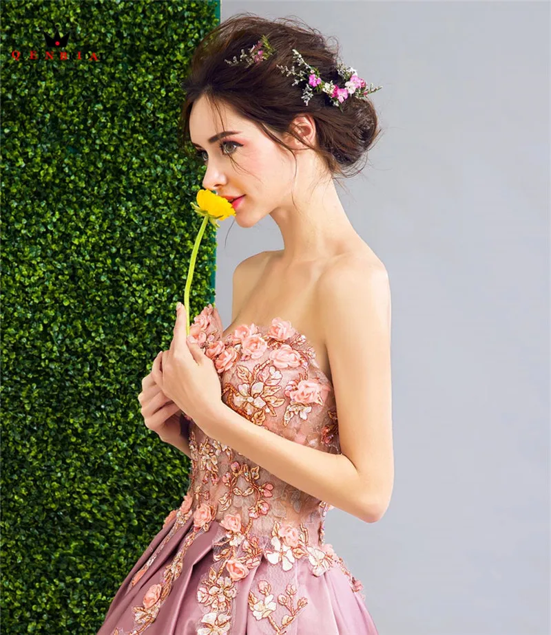 Новое Модное бальное платье QUEEN BRIDAL фиолетового цвета роскошные Сатиновые цветы